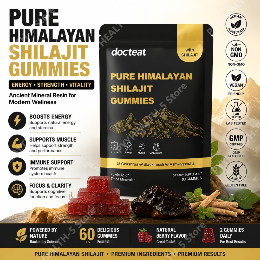 Herbal Supplement - Docteat Pure Himalayan Shilajit Gummies with
