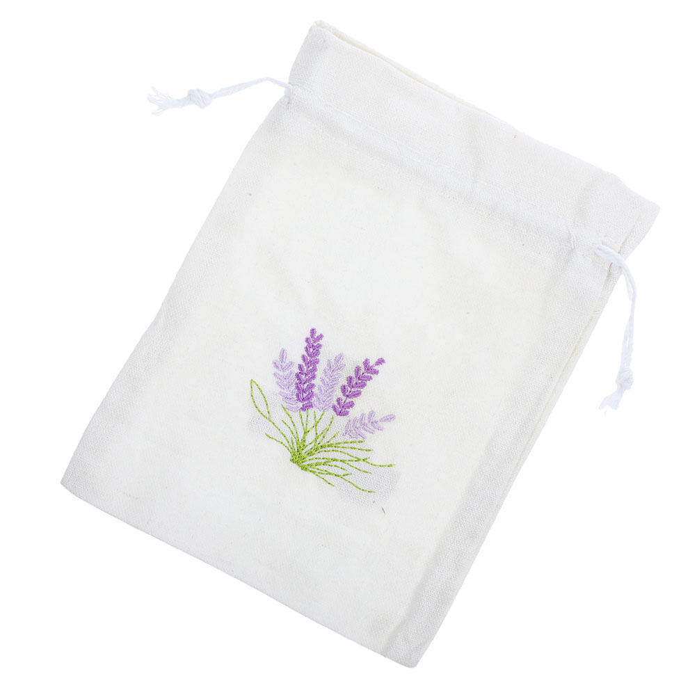 Dried Herbs - Empty Lavender Pattern Drawstring Fabric Sachet