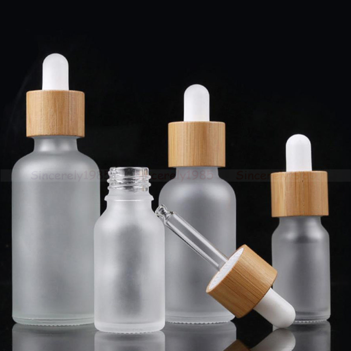 Essential Oils - 5X 10X Frosted Clear White Glass