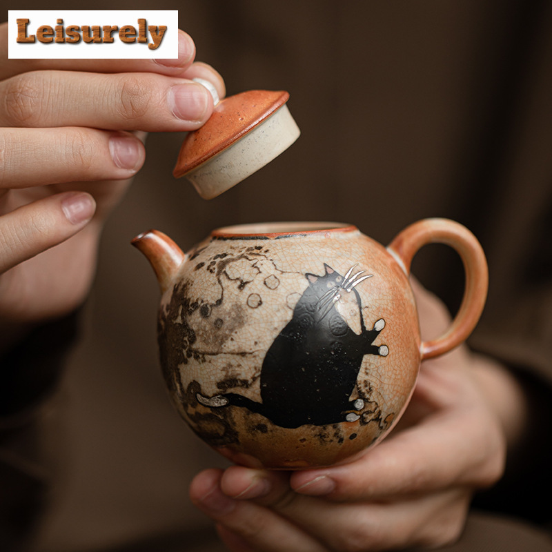 100ml Hand Painted Cat Teapot  - Chamomile Tea 评论和价格