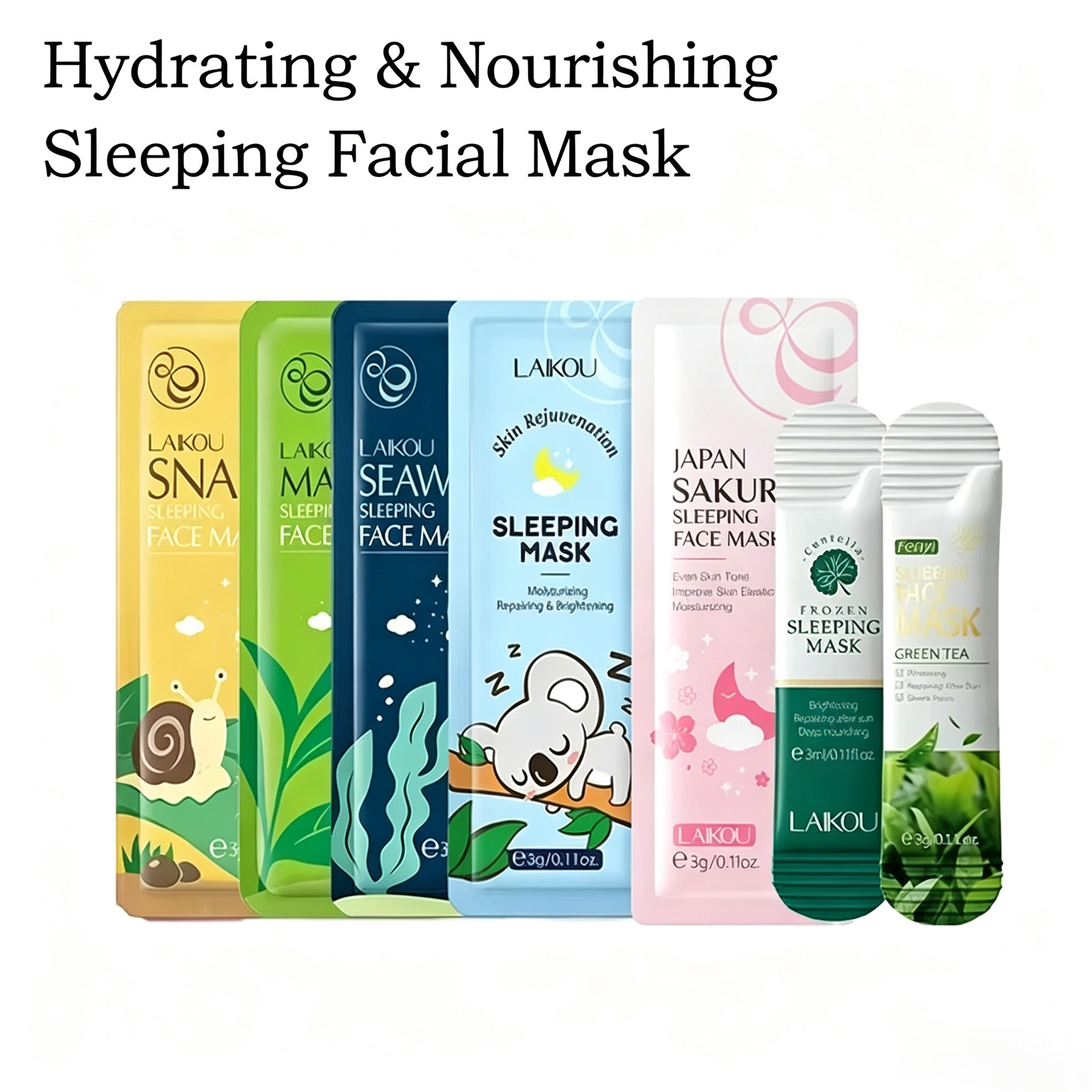 LAIKOU 7PCS Sleeping Facial Ma - Chamomile Tea 评论和价格